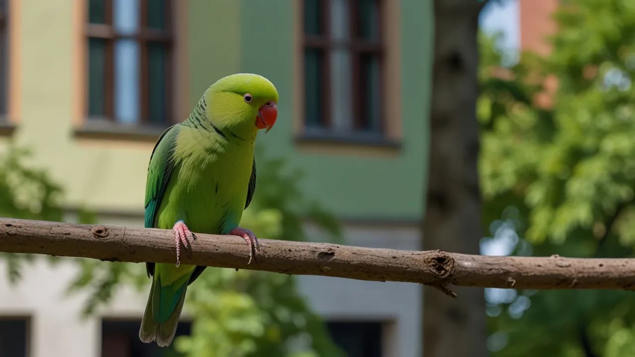 Kolorowe ptaki w miastach w Polsce - papugi to już rzeczywistość